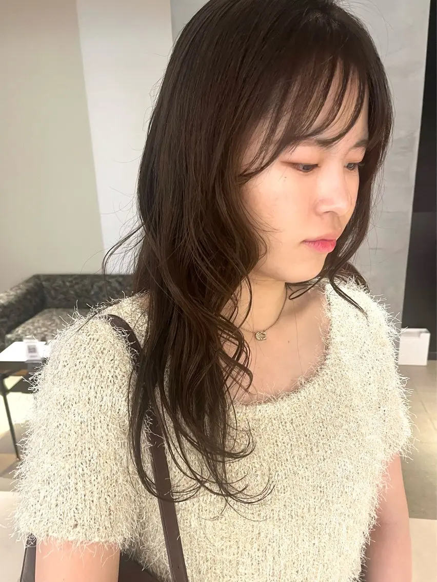 セミロング 髪質改善・水素カラー ARIA（ému）のヘアスタイル
