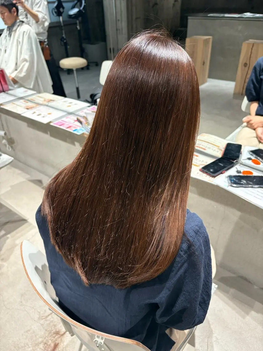 セミロング カラー ベージュカラー 透明感カラー カット ヘアカラー 玉置七海✨ /透明感/髪質改善のヘアスタイル
