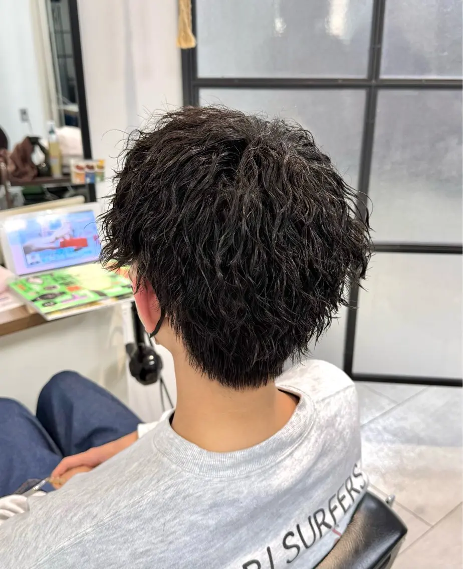 ショート パーマ メンズ メンズパーマ ツイストスパイラルパーマ スパイラルパーマ カット パーマ メンズパーマの達人 / タカシマダイスケのヘアスタイル