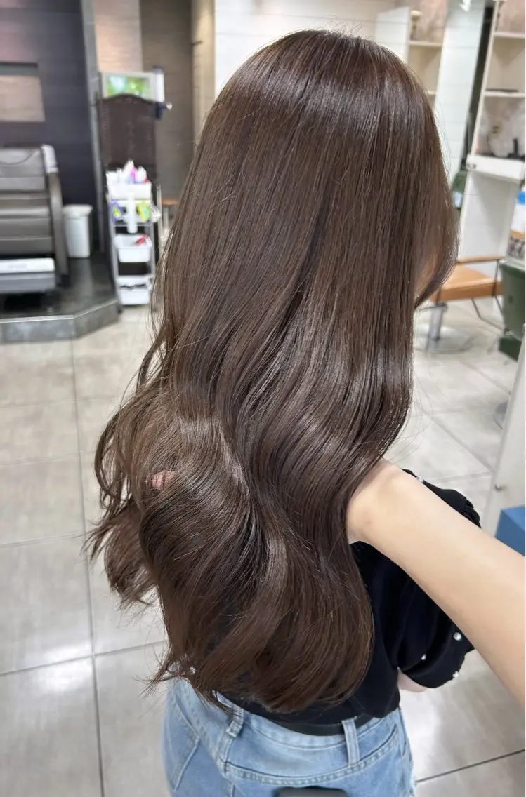 ロング ロング カット ヘアカラー レイヤー/艶髪カラー 森本くるみのヘアスタイル