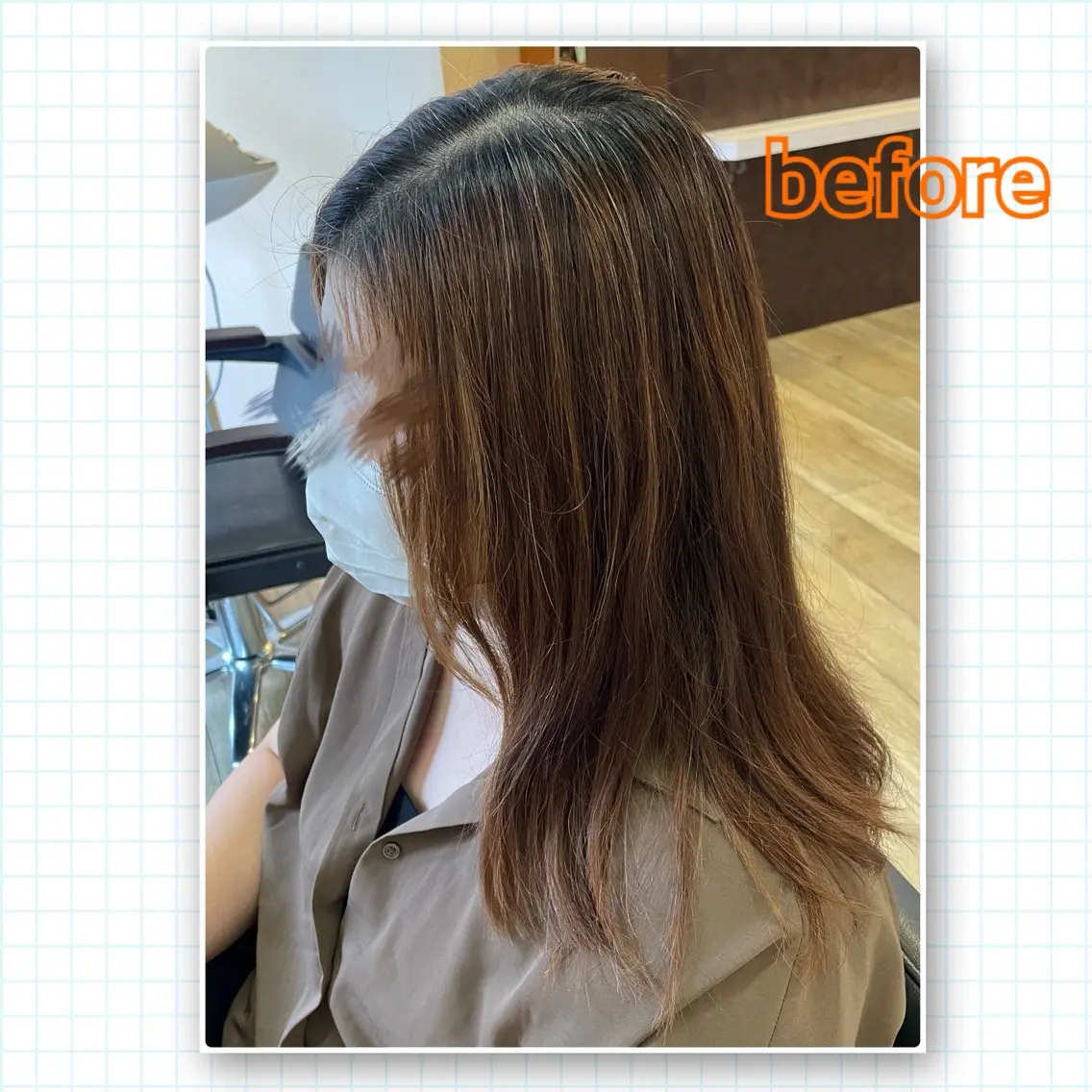 セミロング カット アミーベル🧸🧡 本店✂️しおりのヘアスタイル