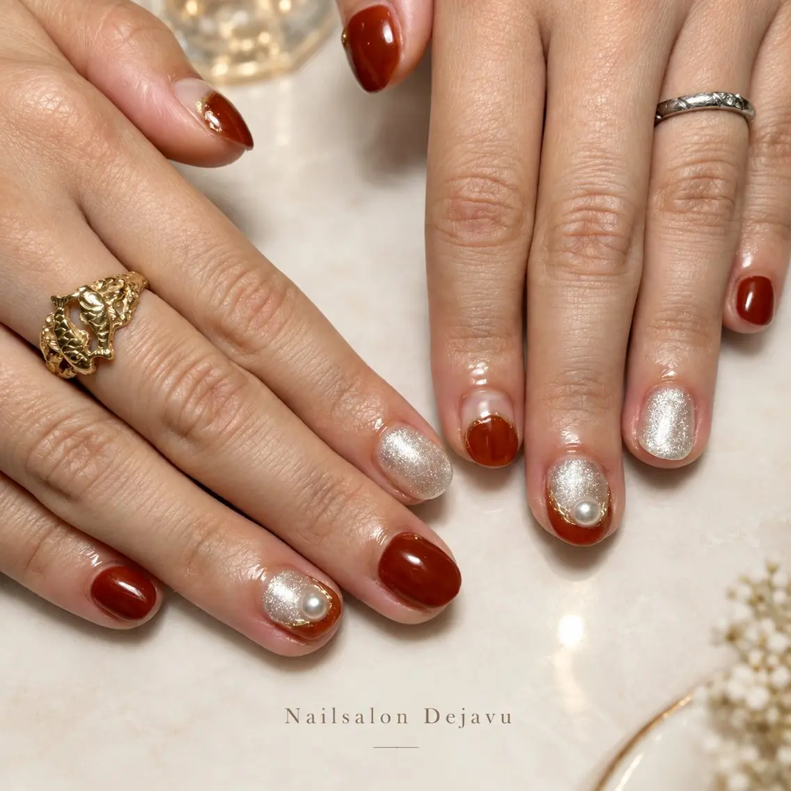ネイル ボルドー 持ち込み Nailsalon Dejavuのネイルデザイン