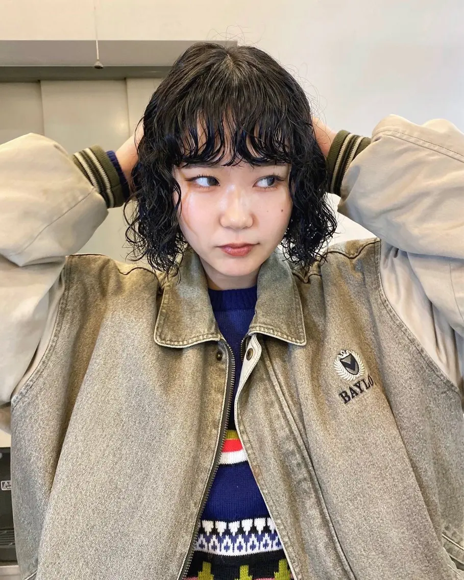 ミディアム パーマ ミディアムパーマ ボブ カット パーマ ヒカル/ミディアム パーマ/ロングパーマのヘアスタイル