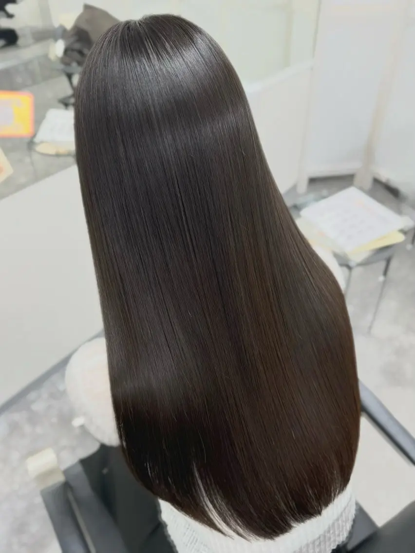 ロング 髪質改善 トリートメント 酸熱トリートメント 髪質改善メニュー 長井 美佐子のヘアスタイル