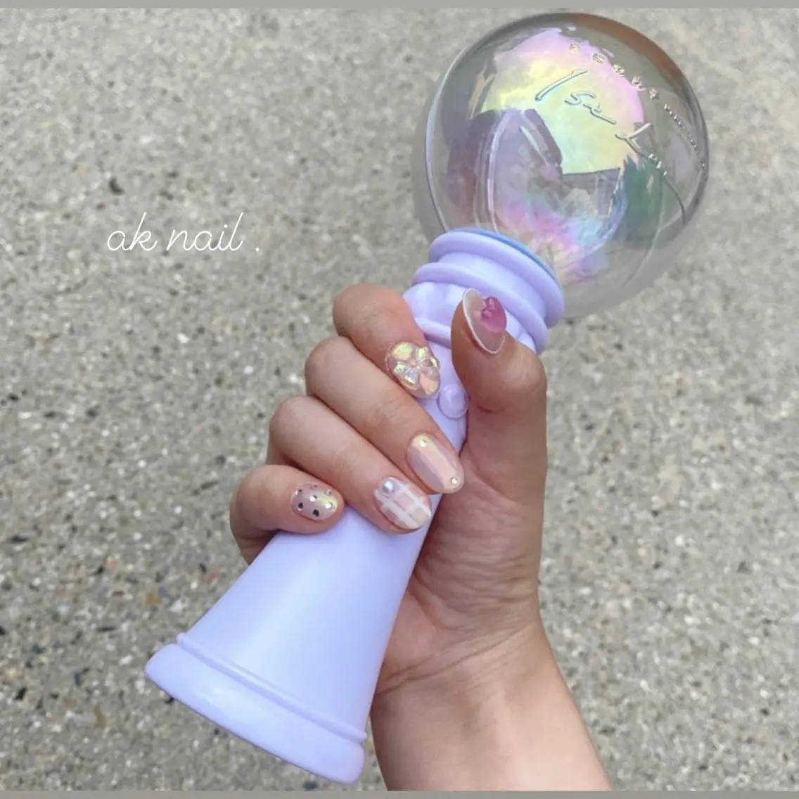 ネイル オーロラネイル ハンドネイル ak nail .のネイルデザイン