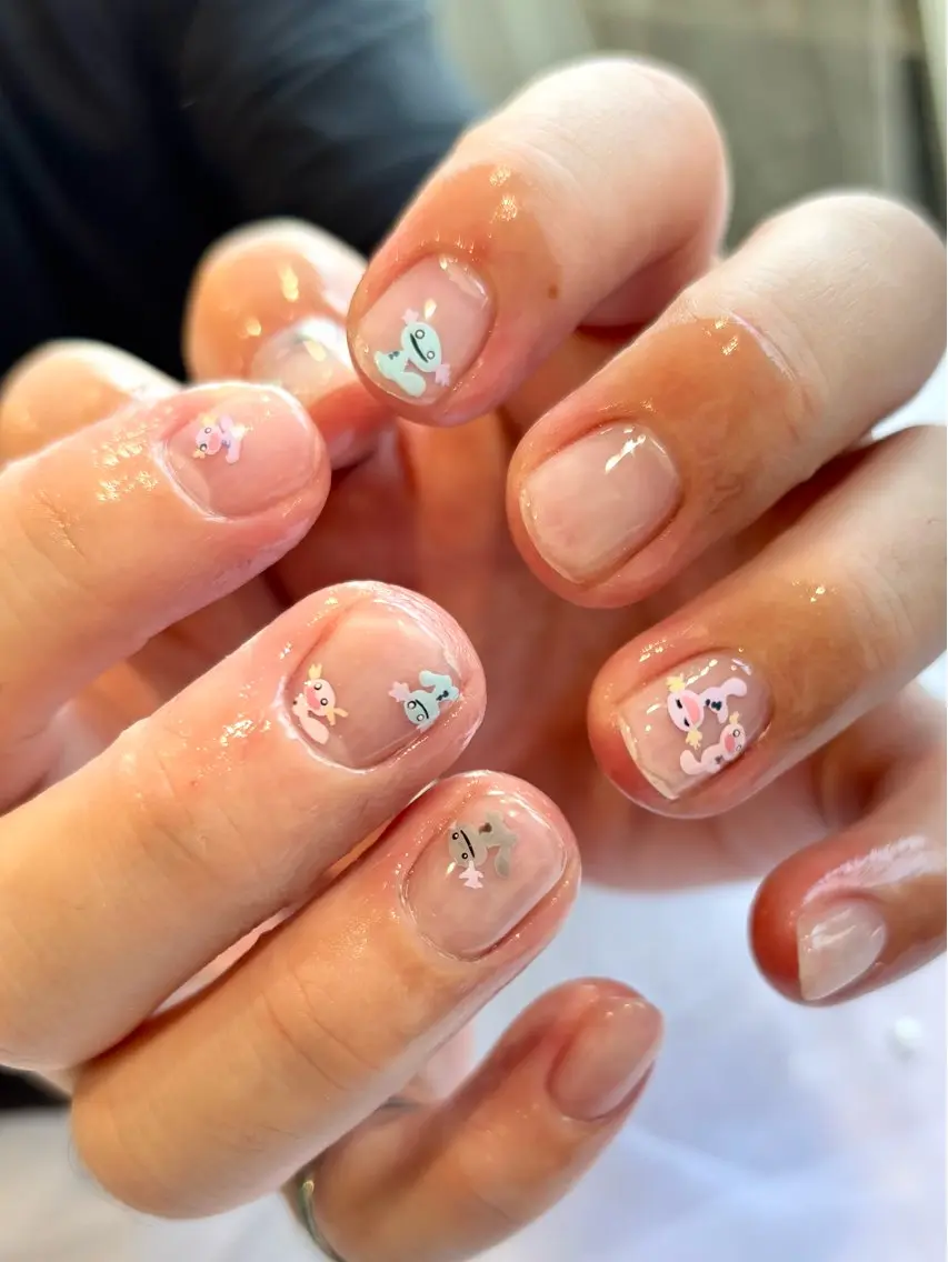 ネイル クリアネイル フットネイル S. YUIのネイルデザイン