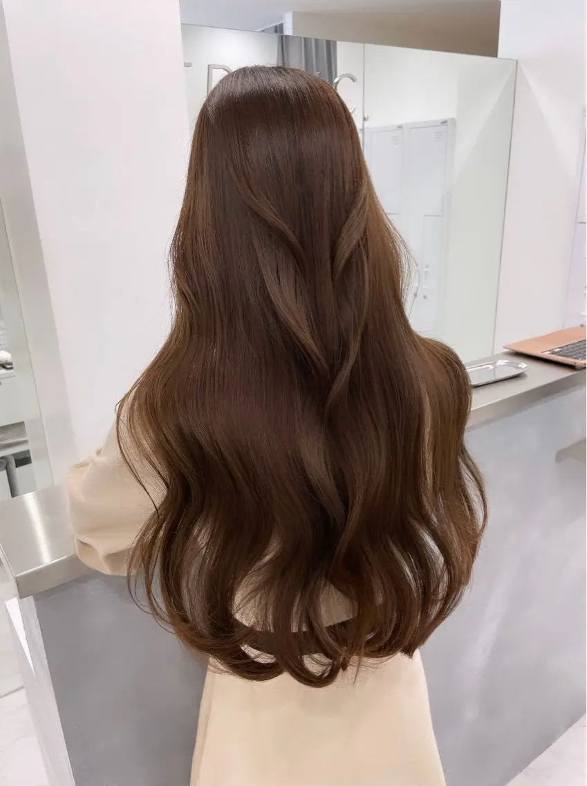 ロング City/louwe 韓国レイヤーカットのヘアスタイル