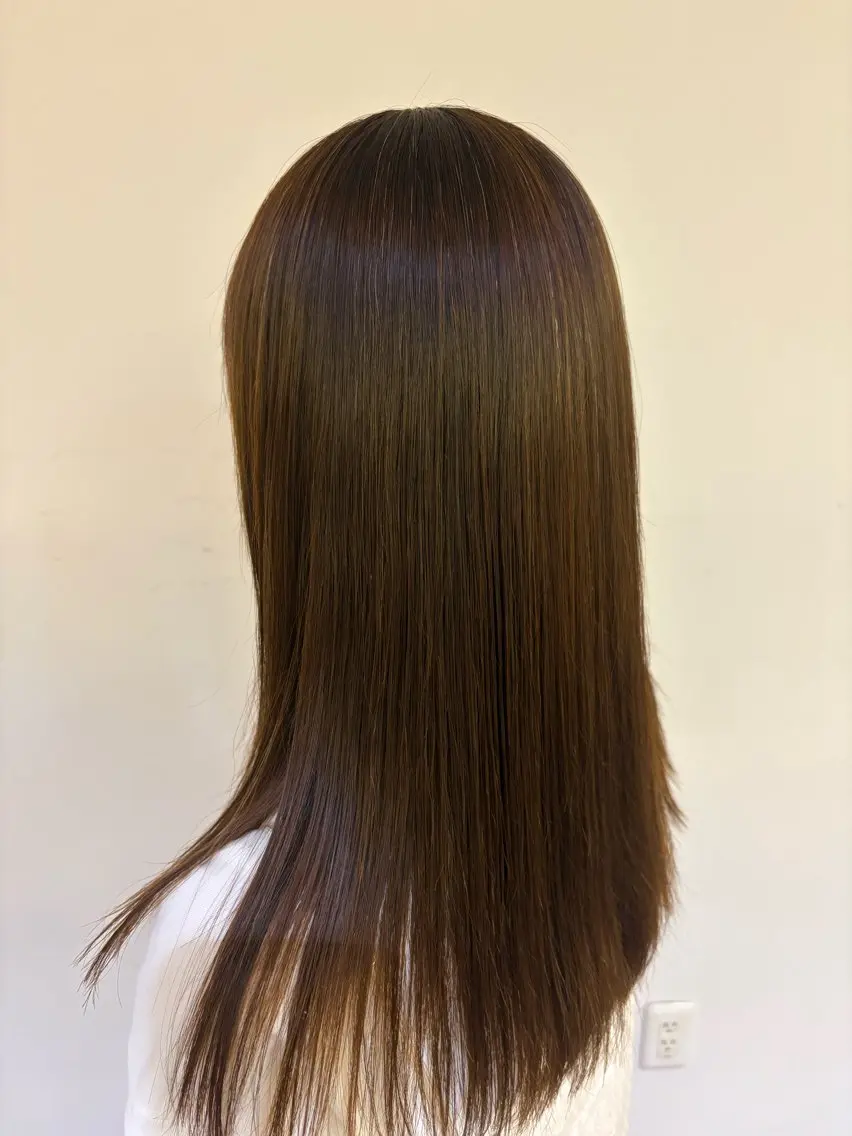 セミロング 縮毛矯正 寺本 心のヘアスタイル