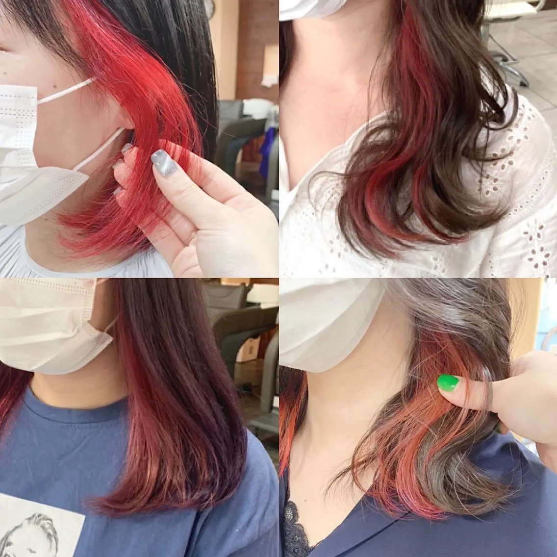 ミディアム カット ヘアカラー レイヤー/艶髪カラー 森本くるみのヘアスタイル