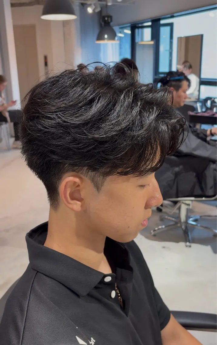パーマ メンズ カット パーマ 小島 希星のヘアスタイル