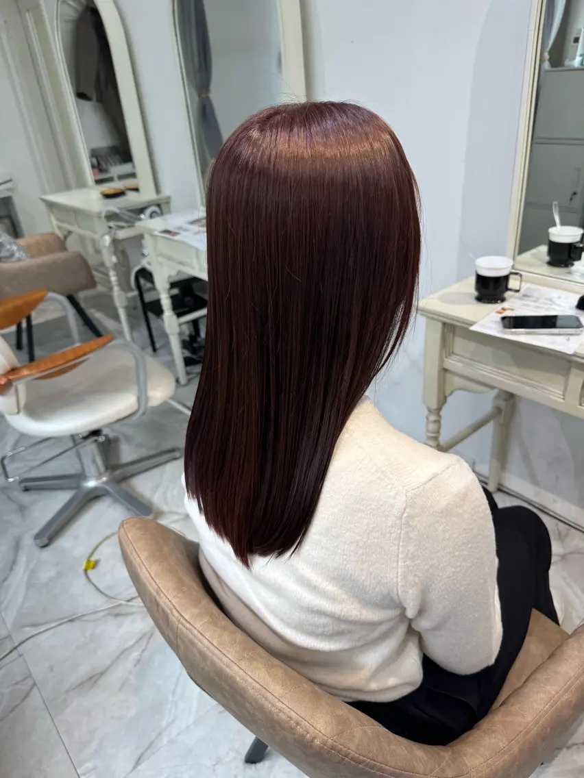 セミロング カラー ブラウンカラー ピンクカラー ピンクブラウン 20日◎髪質改善 misatoのヘアスタイル