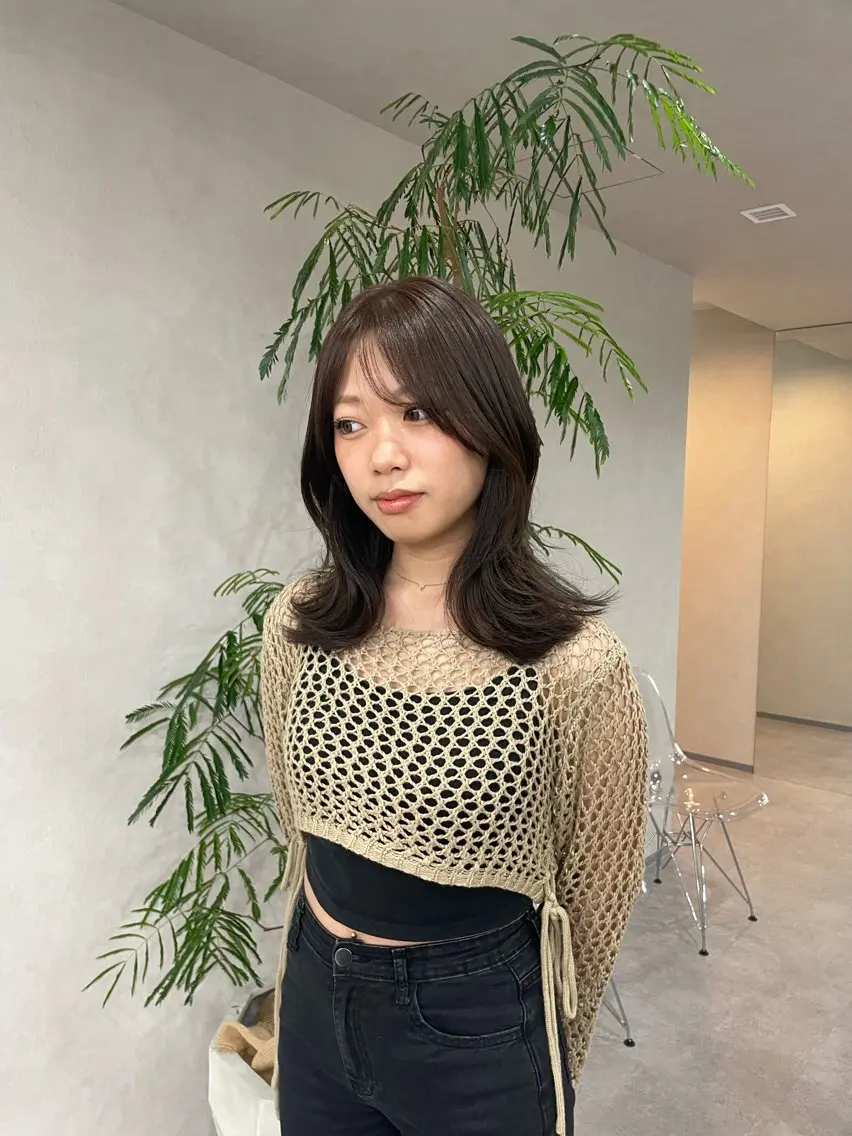 ロング カラー カット ヘアカラー トリートメント 🍐透明感カラー🍐 レイヤー/ベージュのヘアスタイル