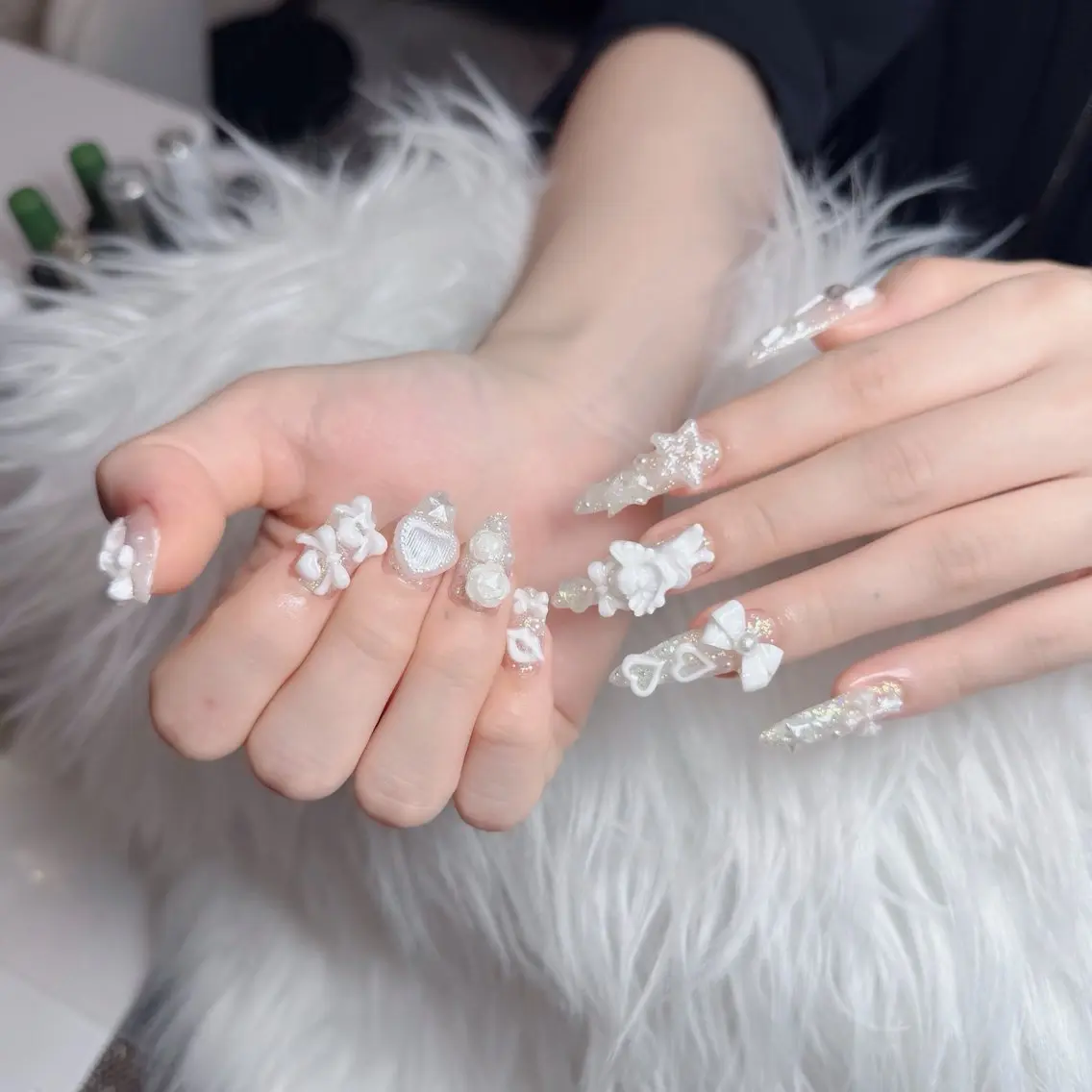 ネイル アートネイル フレンチネイル ジェルネイル 韓国ネイル マグネットネイル ハンドネイル Lenie Nail Okuboのネイルデザイン