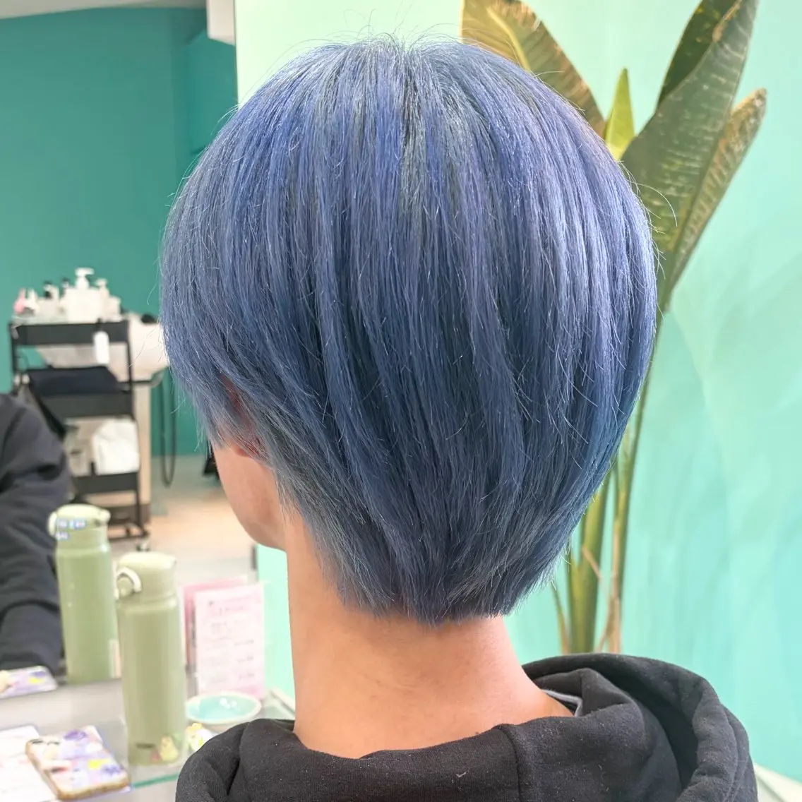 ショート カラー メンズ ブルーカラー カット デザインカラー/ ボブ/Natsukiのヘアスタイル