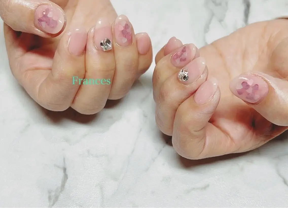 ネイル ハート ハンドネイル Frances 今村のネイルデザイン