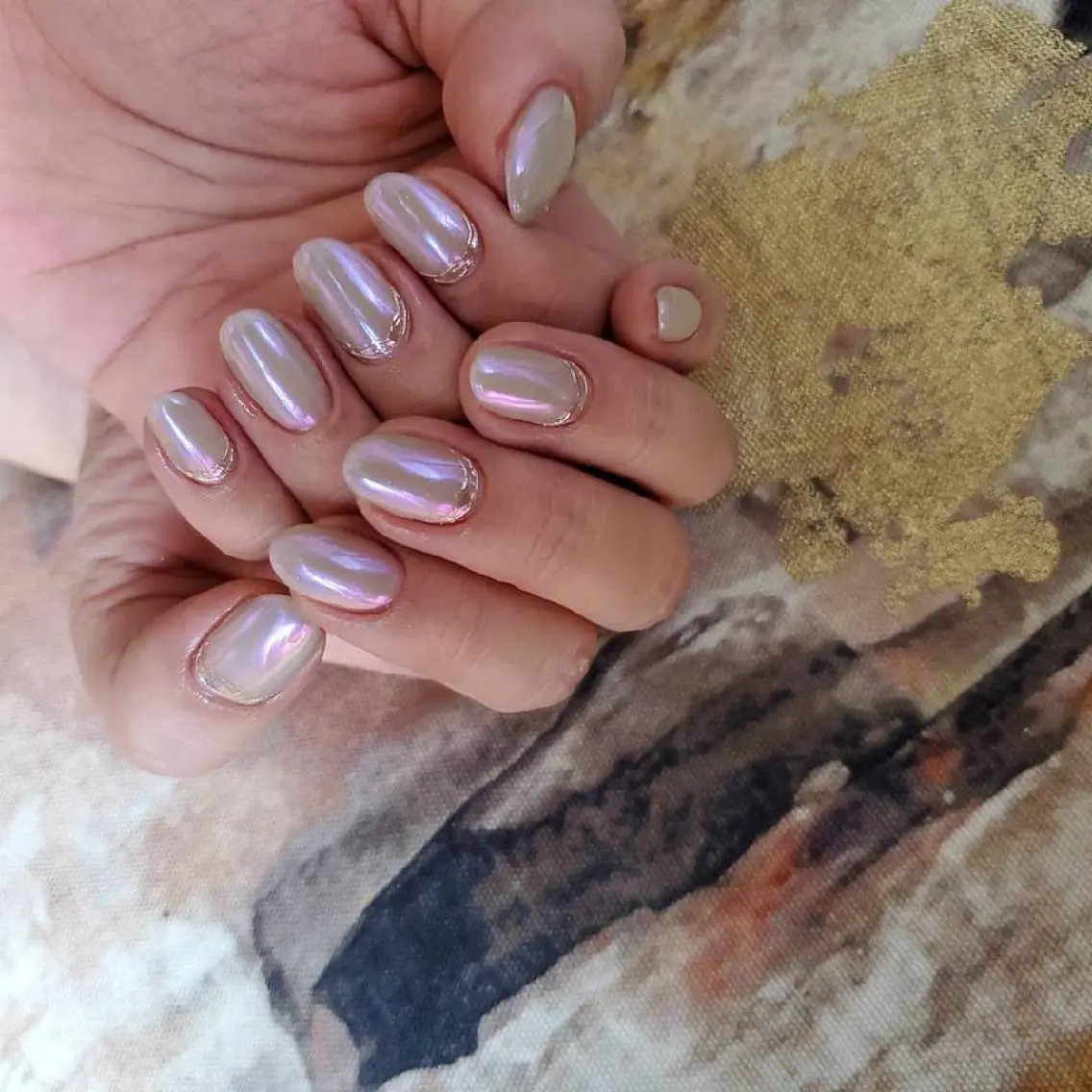 ショート ネイル ミラーネイル ハンドネイル Charm nailのネイルデザイン