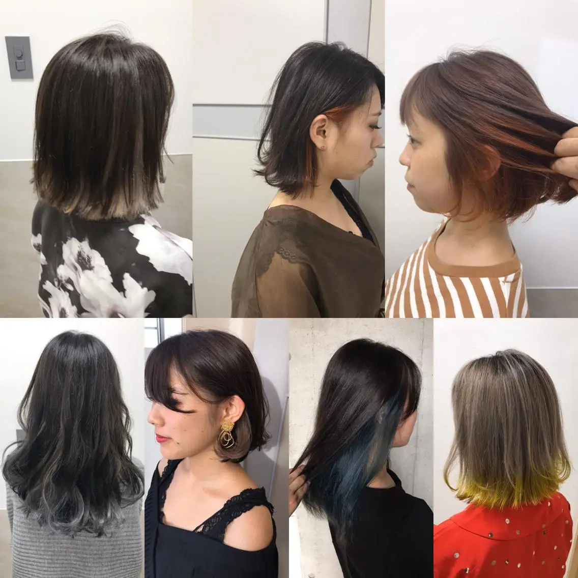 ミディアム カラー ブリーチ インナーカラー ere hair salonのヘアスタイル