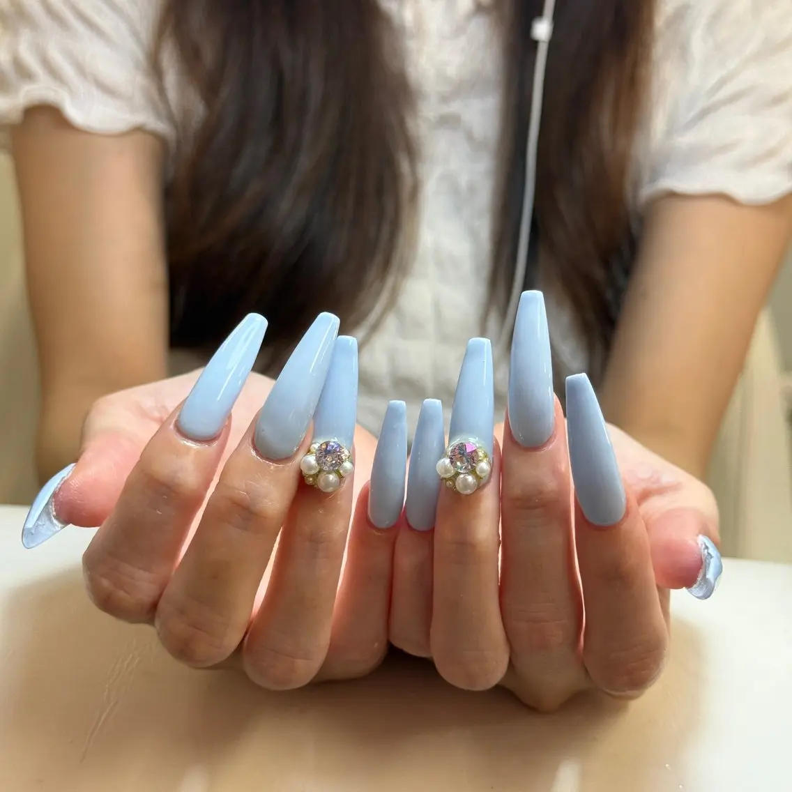 ネイル アートネイル 長さ出し 持ち込み スカルプネイル ネイルチップ Anh 高田馬場のネイルデザイン