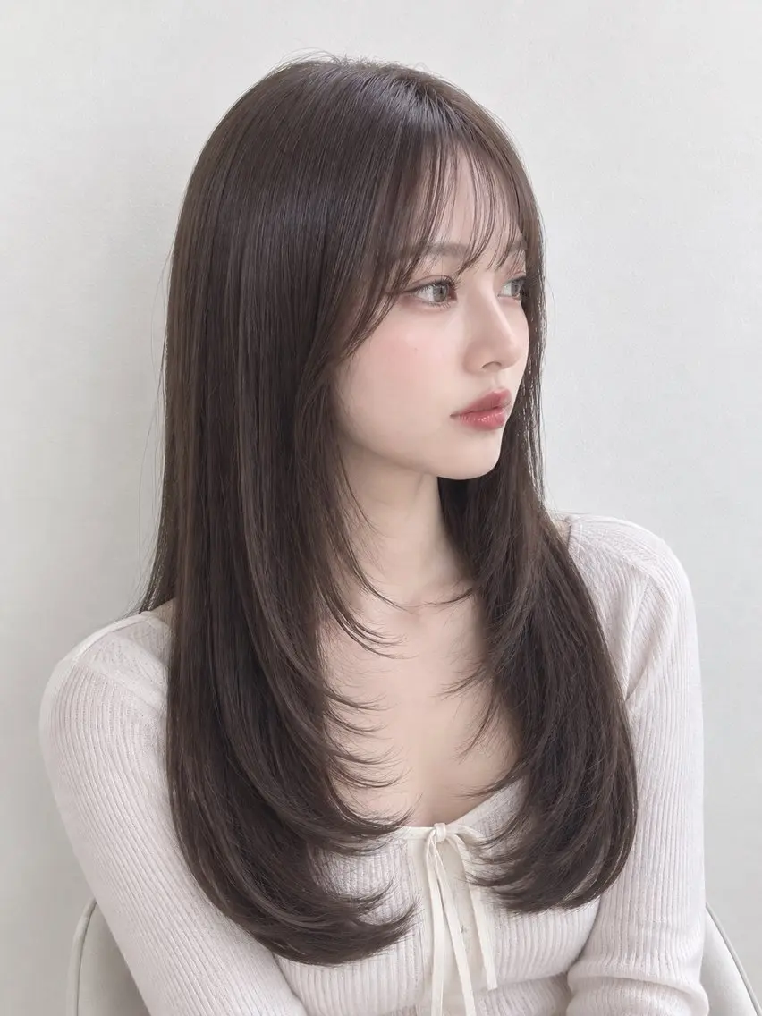 ロング カラー カット ヘアカラー トリートメント 新宿/モテ🤍 トレンドヘア/ワカナのヘアスタイル