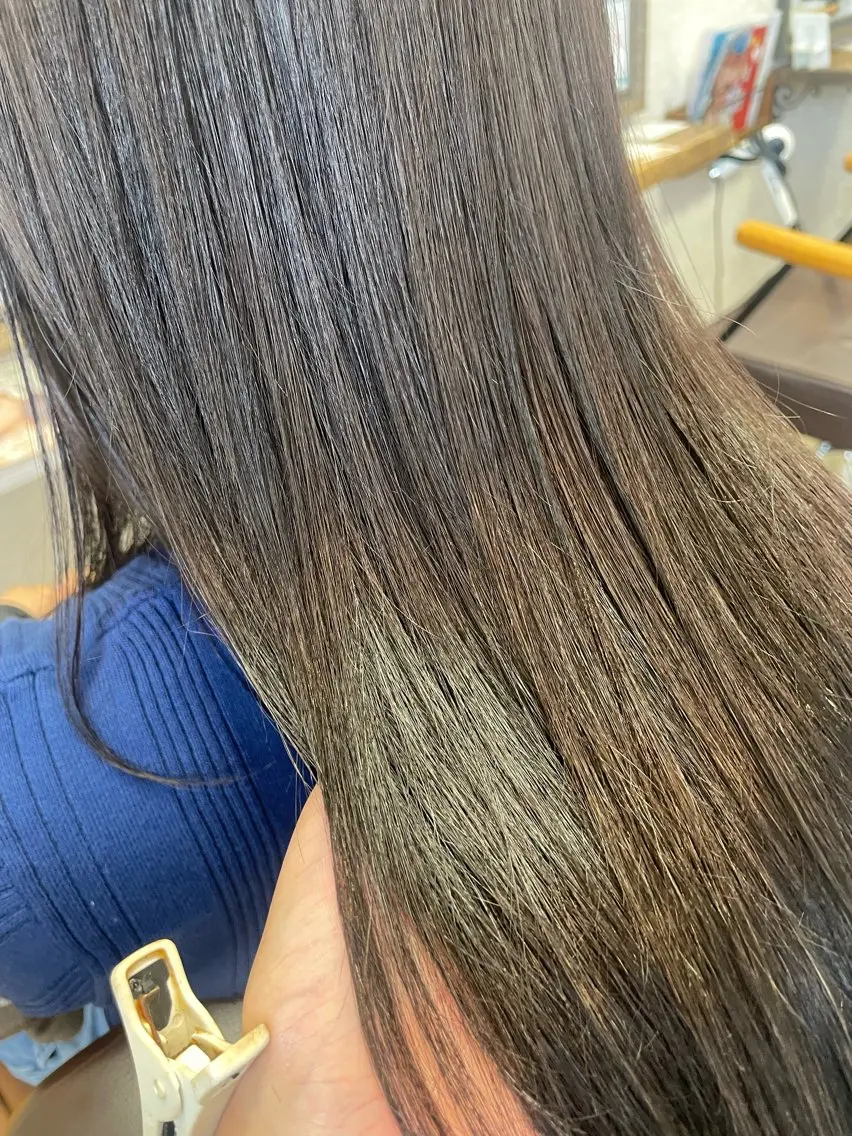 ロング カラー グレージュ カット ヘアカラー 三川 啓英 / 縮毛矯正/髪質改善のヘアスタイル