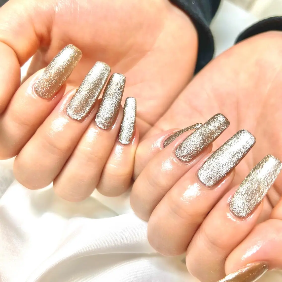 ネイル アートネイル オーロラネイル ジェルネイル 韓国ネイル ロングネイル ハンドネイル clover nailのネイルデザイン