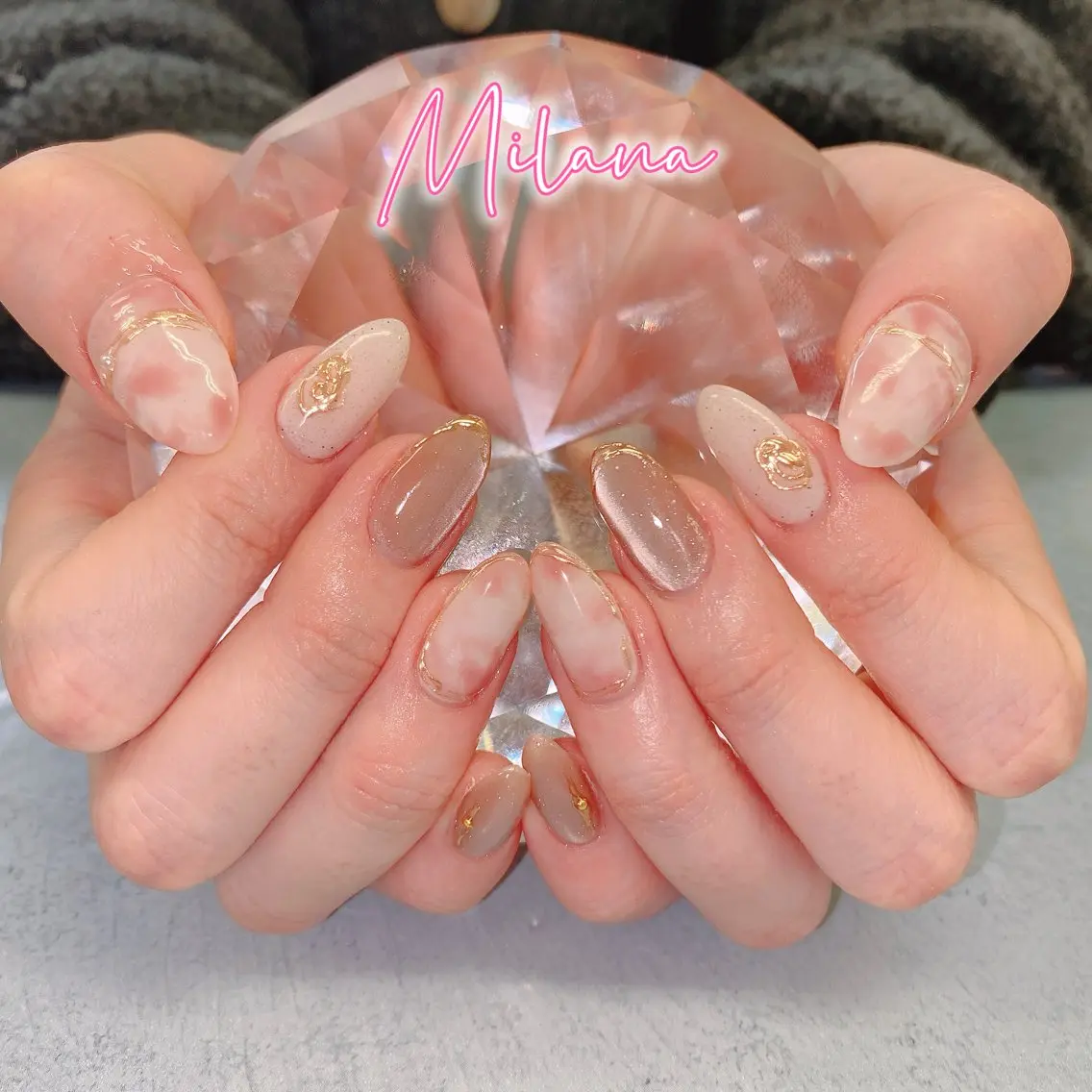 ネイル ニュアンスネイル ハンドネイル Milana （研修生メニュー）のネイルデザイン