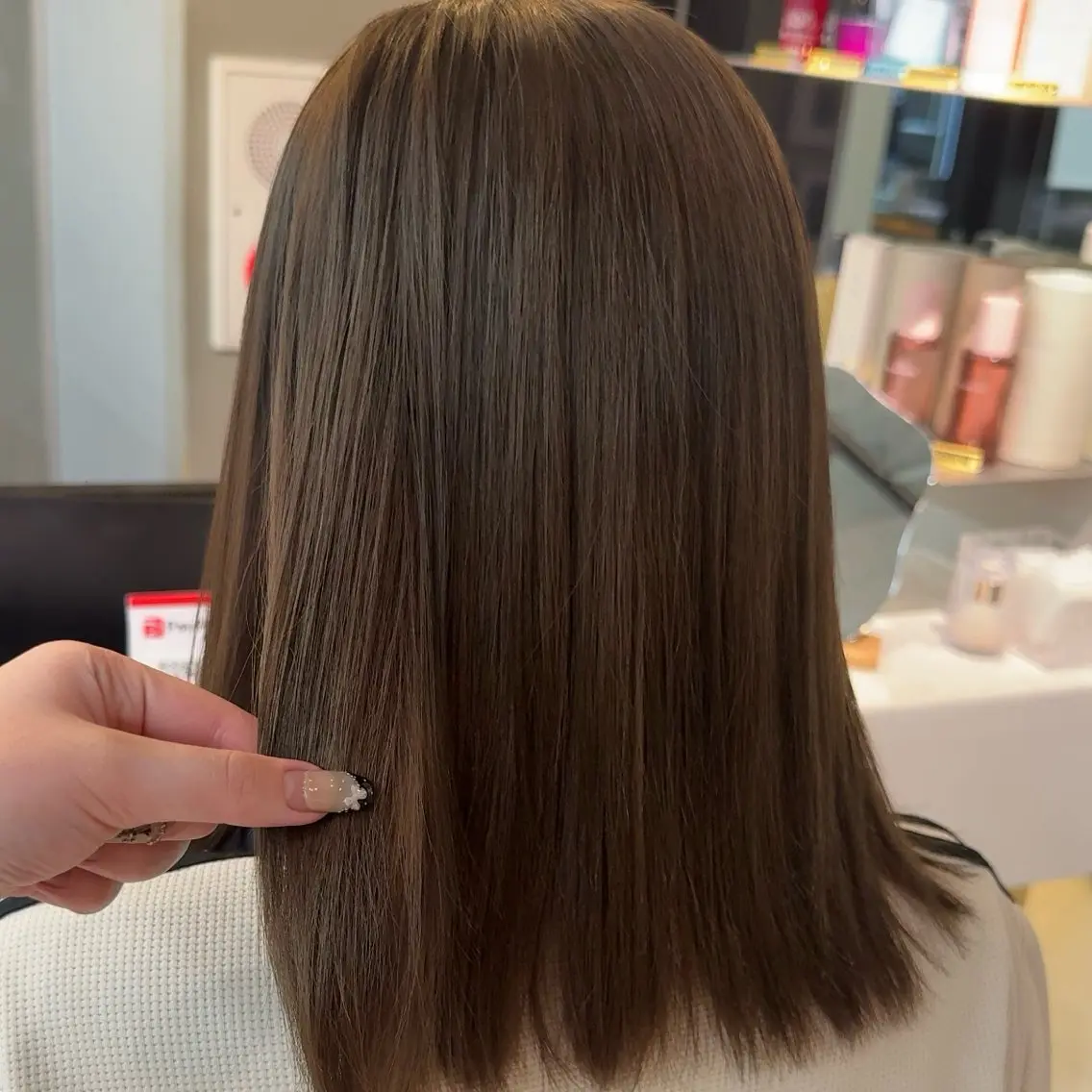 カラー 🎀nao🎀 博多レイヤーボブのヘアスタイル