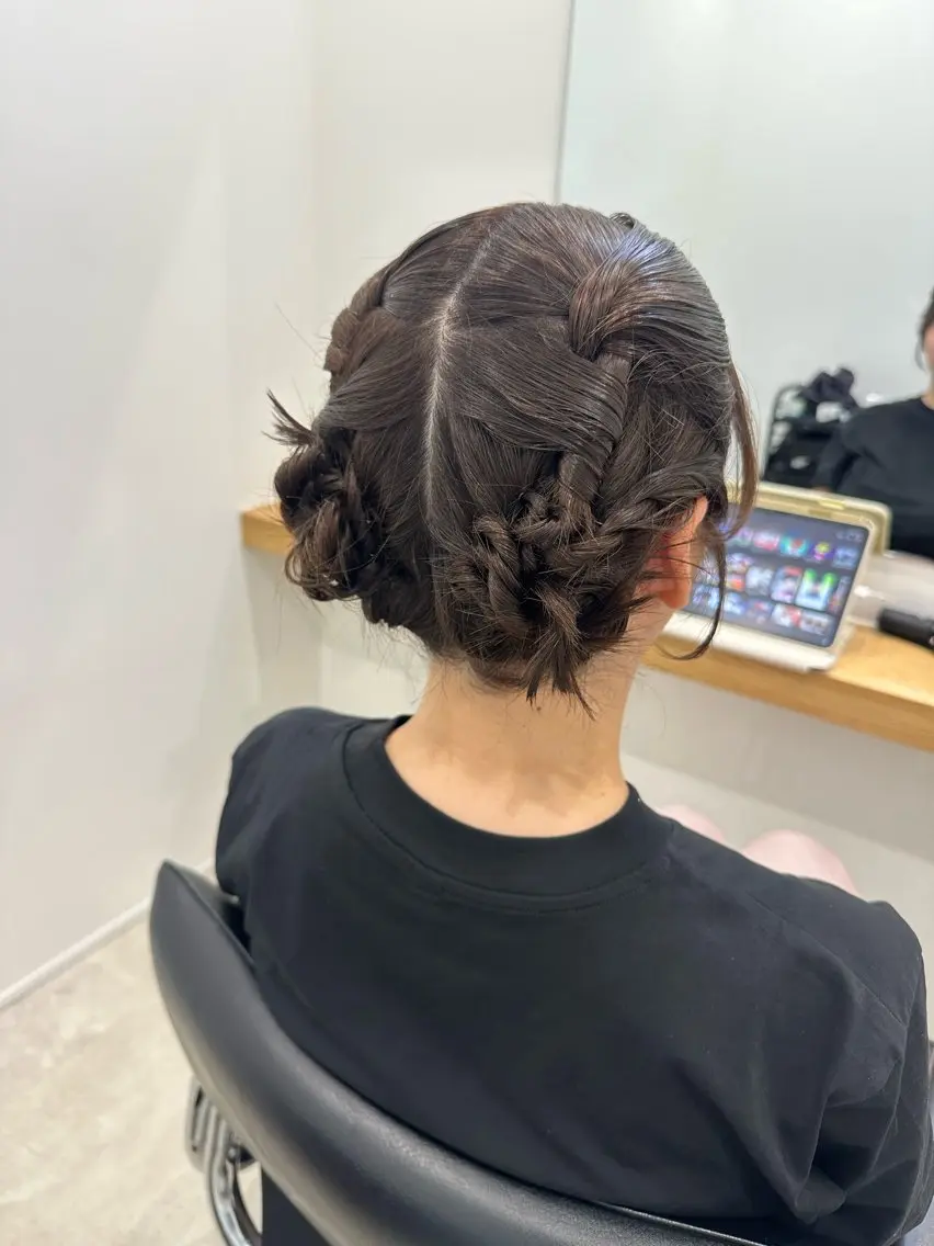 ショート ヘアアレンジ レイヤー/ナチュラル 💐nao.のヘアスタイル