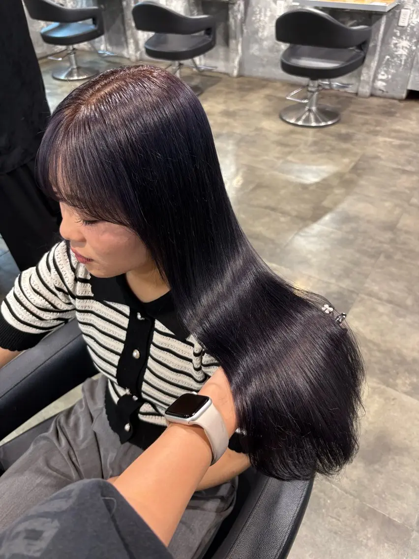 ロング カラー カット ヘアカラー ハイトーン 横浜💞ミオのヘアスタイル