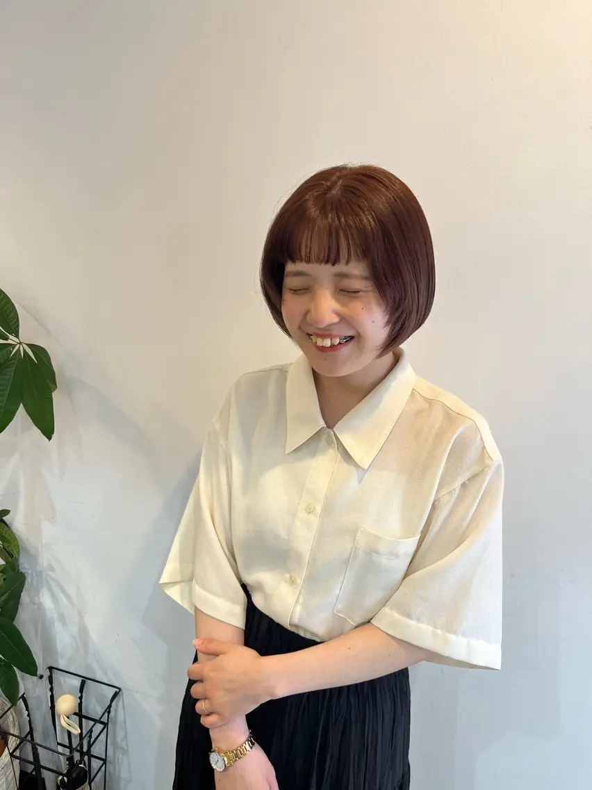 ショート ショートボブ ボブ ショートヘア カット ヘアカラー 金岡 碧のヘアスタイル