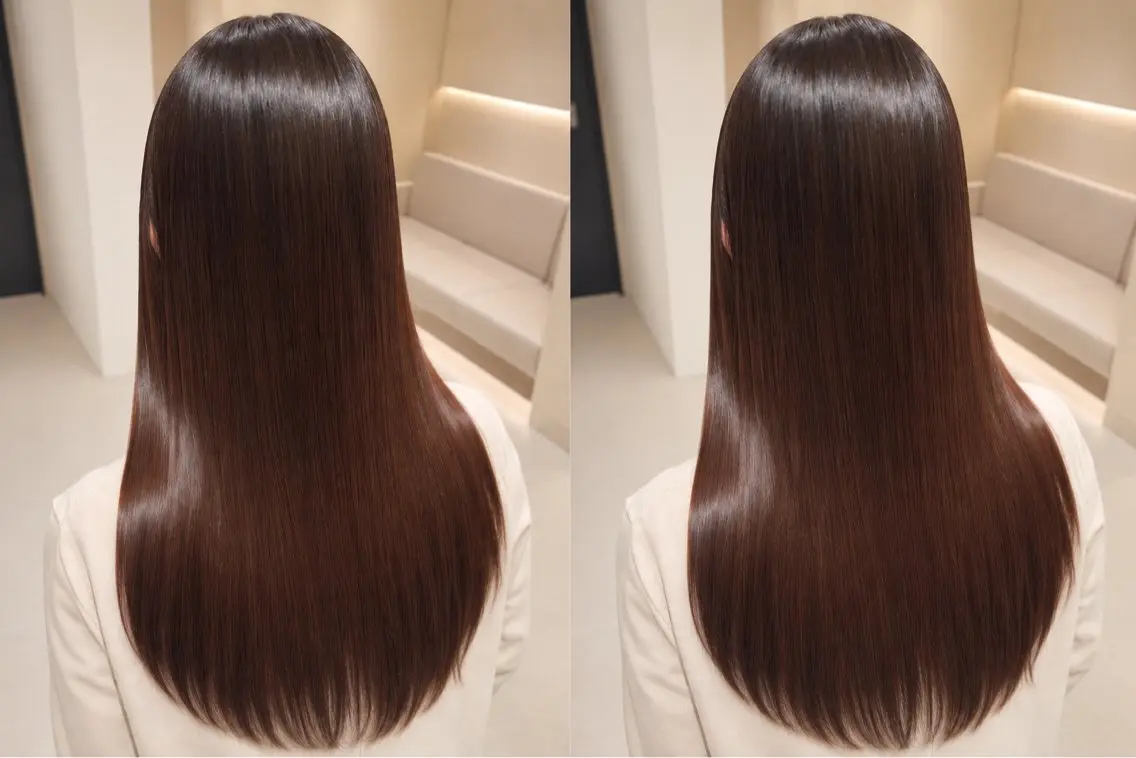 ロング カット ヘアカラー トリートメント Bonheur銀座 michiko艶髪のヘアスタイル