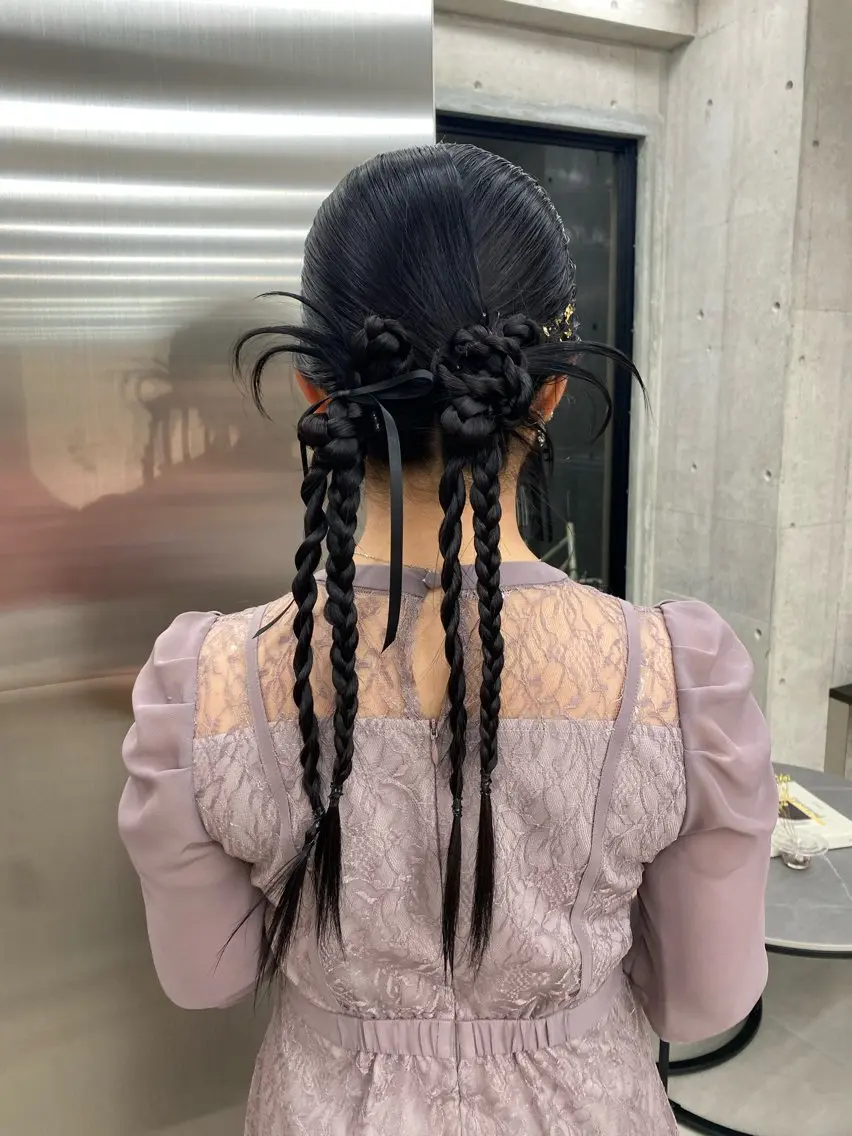 ロング ヘアアレンジ ヘアセット MIES amane(アマネ)のヘアスタイル