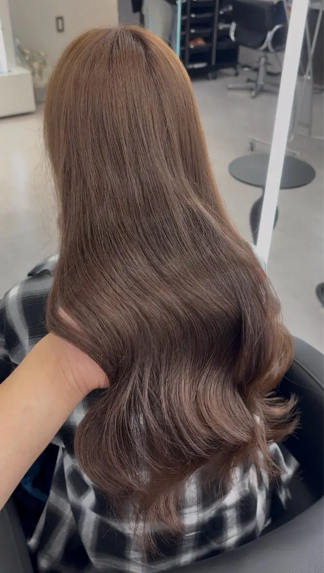 ロング カラー カット ヘアカラー 東 奎吾のヘアスタイル
