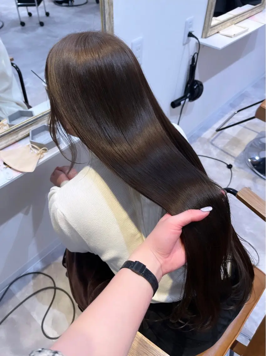 ロング カラー ヘアカラー トリートメント 梅田/髪質改善カラー ❄︎ mikiのヘアスタイル