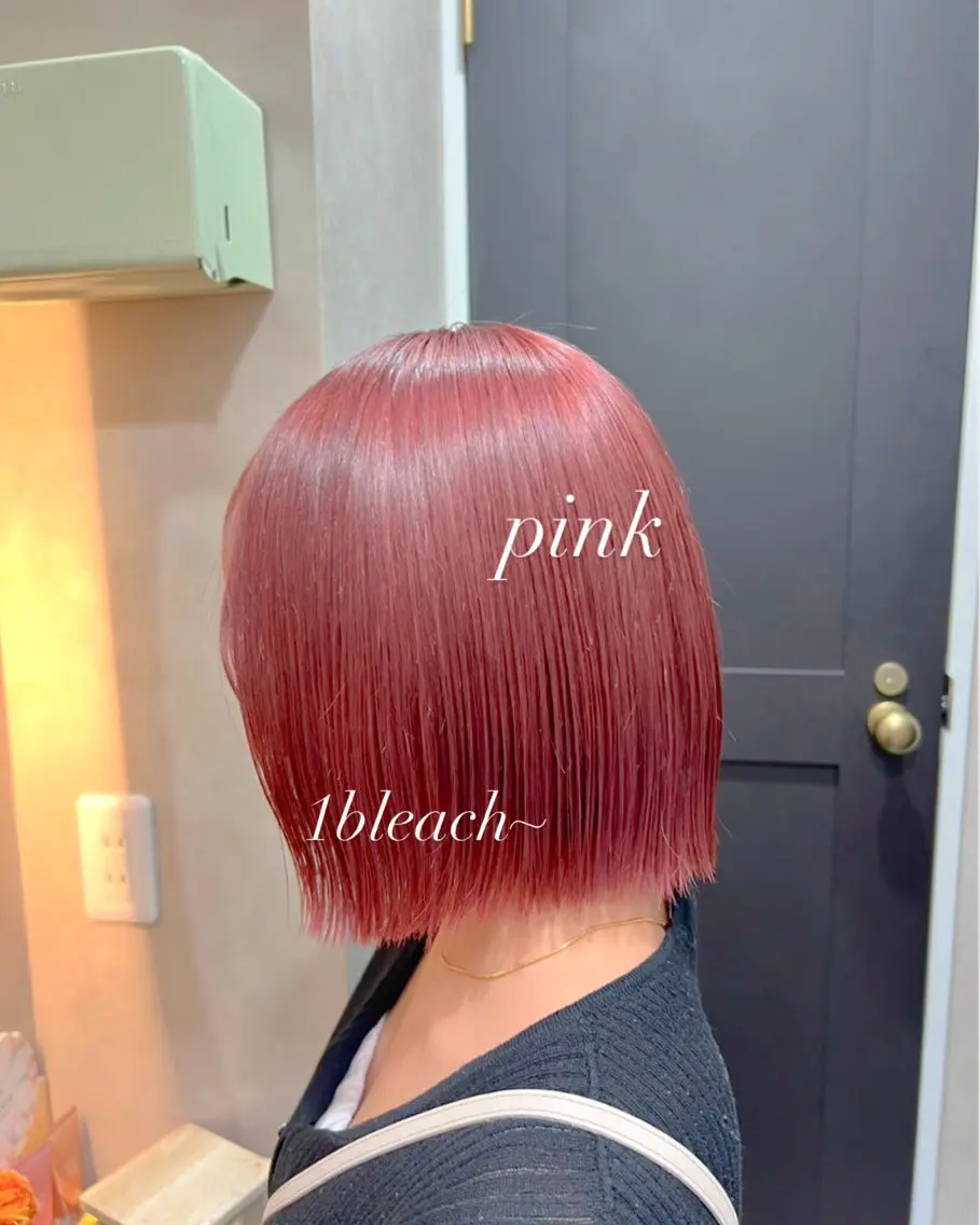ショート カラー ヘアカラー 🫧艶カラー/ダブル カラー♡/桜🌸のヘアスタイル