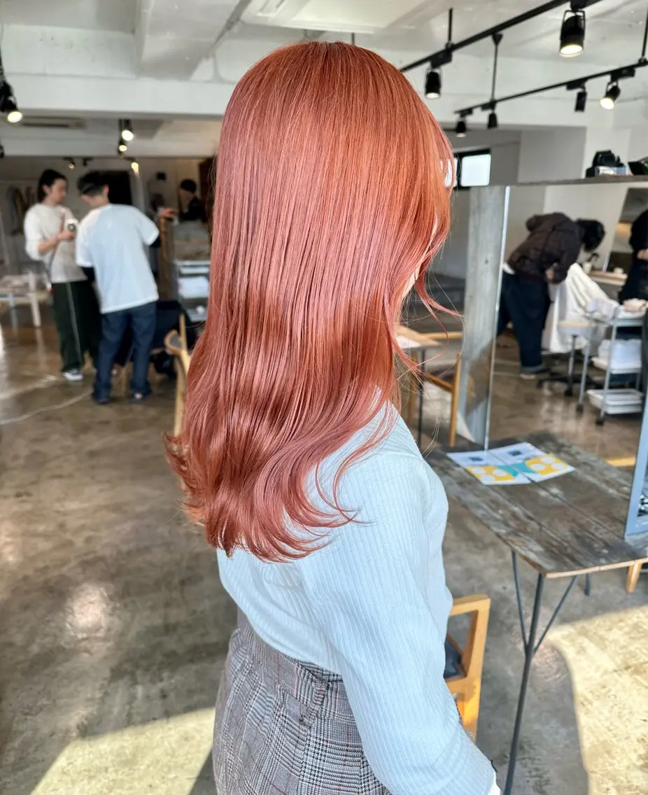 ロング カラー ヘアカラー トリートメント ヘアセット ✨艶ブリーチカラー ✨四ノ宮裕己のヘアスタイル