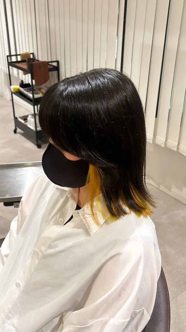 ミディアム カラー インナーカラー トリートメント ヘアカラー 🌈縮毛矯正/カラー 🌈若林けんしんのヘアスタイル