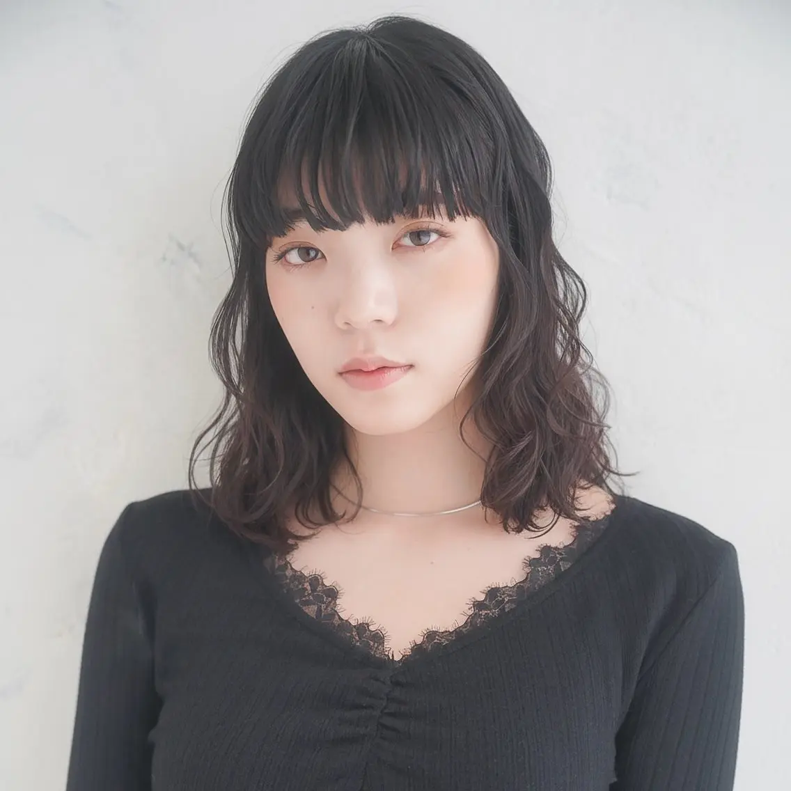 ミディアム カット パーマ トリートメント ハッシュカット 田窪珠妃のヘアスタイル