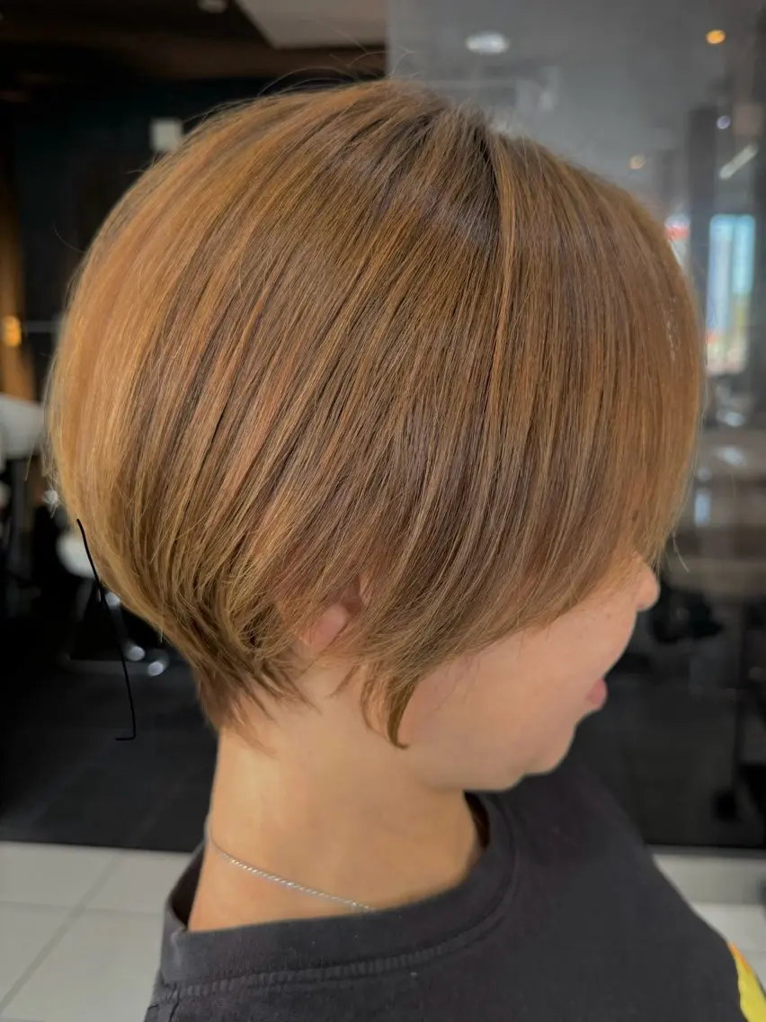 ショート 髪質改善×白髪ぼかし 美容師✂️武澤龍賀のヘアスタイル
