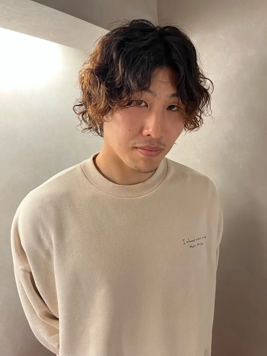 ショート パーマ メンズ 若命燿史/レイヤー 縮毛矯正/髪質改善のヘアスタイル