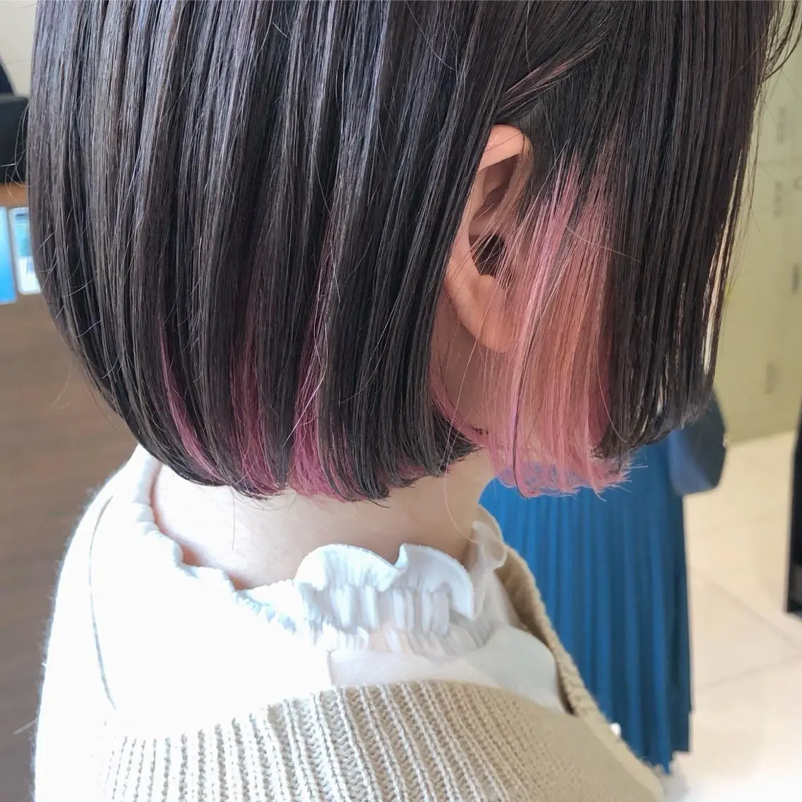 ショート ラベンダーブラウン ヘアカラー sano sayakaのヘアスタイル