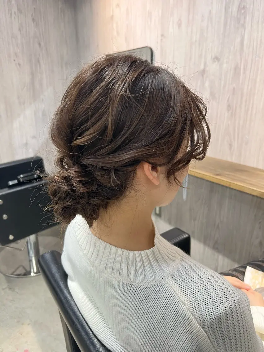 ミディアム ヘアセット lafit kaede/韓国ヘアのヘアスタイル