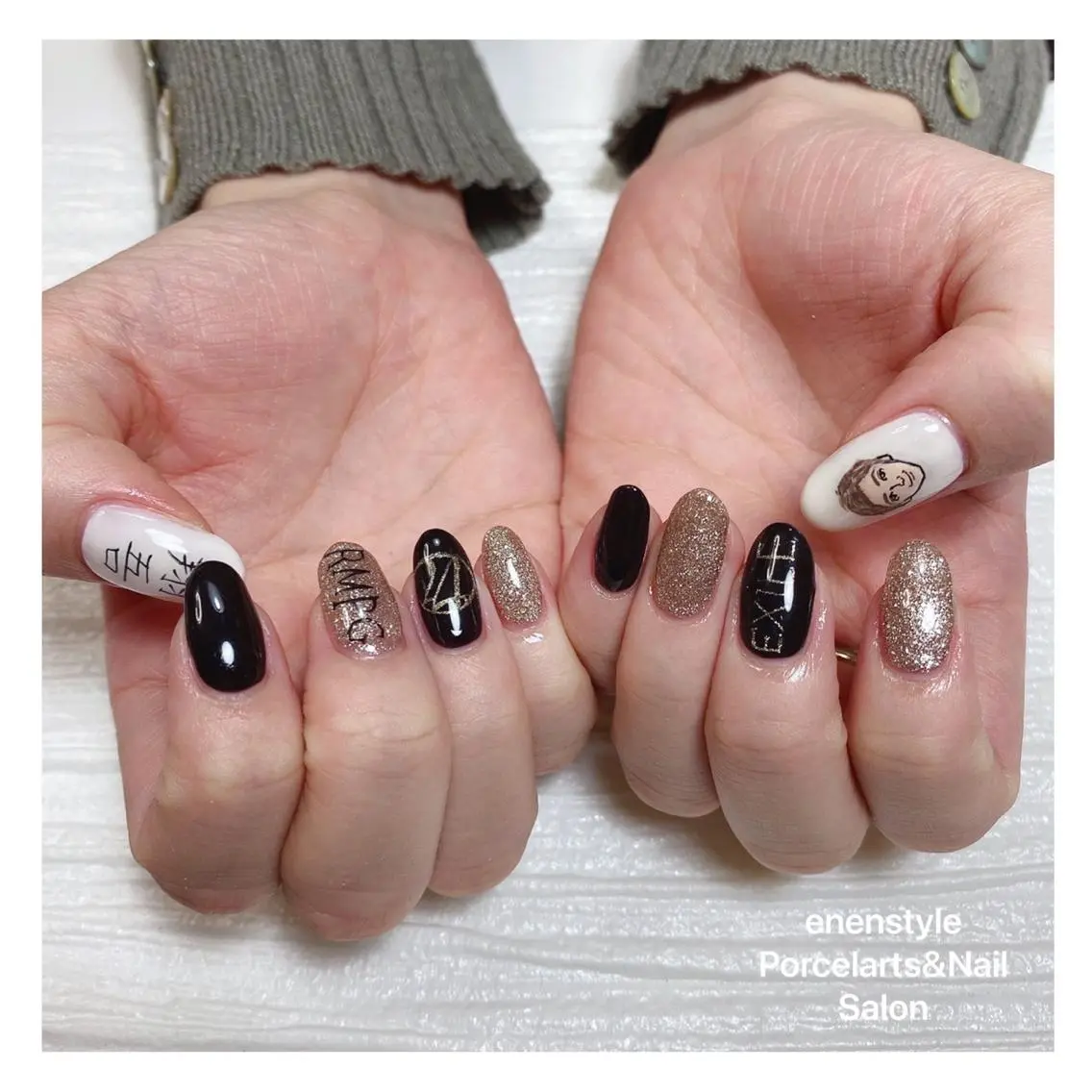 ミディアム ネイル 🐾enen style 🐾のネイルデザイン