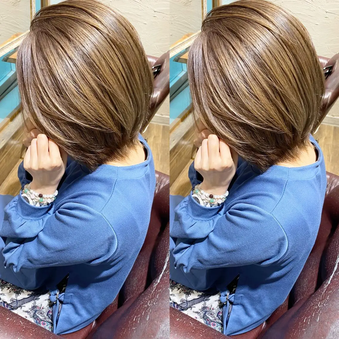 ショート カラー ヘアアレンジ 🌟色落ちまで綺麗/ ブリーチ/RYO⭐️のヘアスタイル