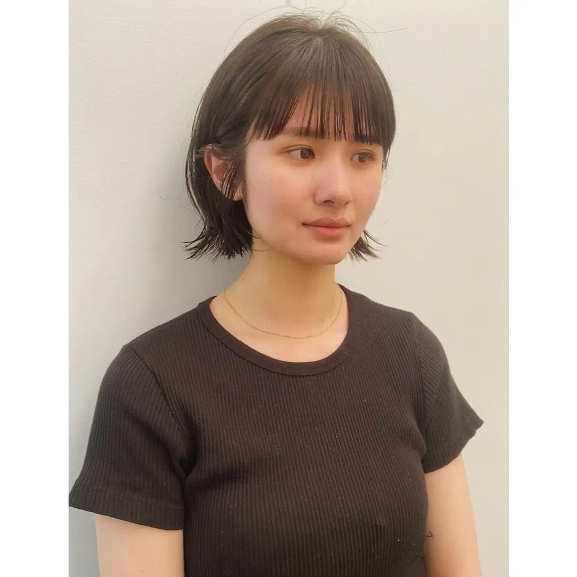 ミディアム カラー 透明感カラー ボブ 大石 沙季のヘアスタイル