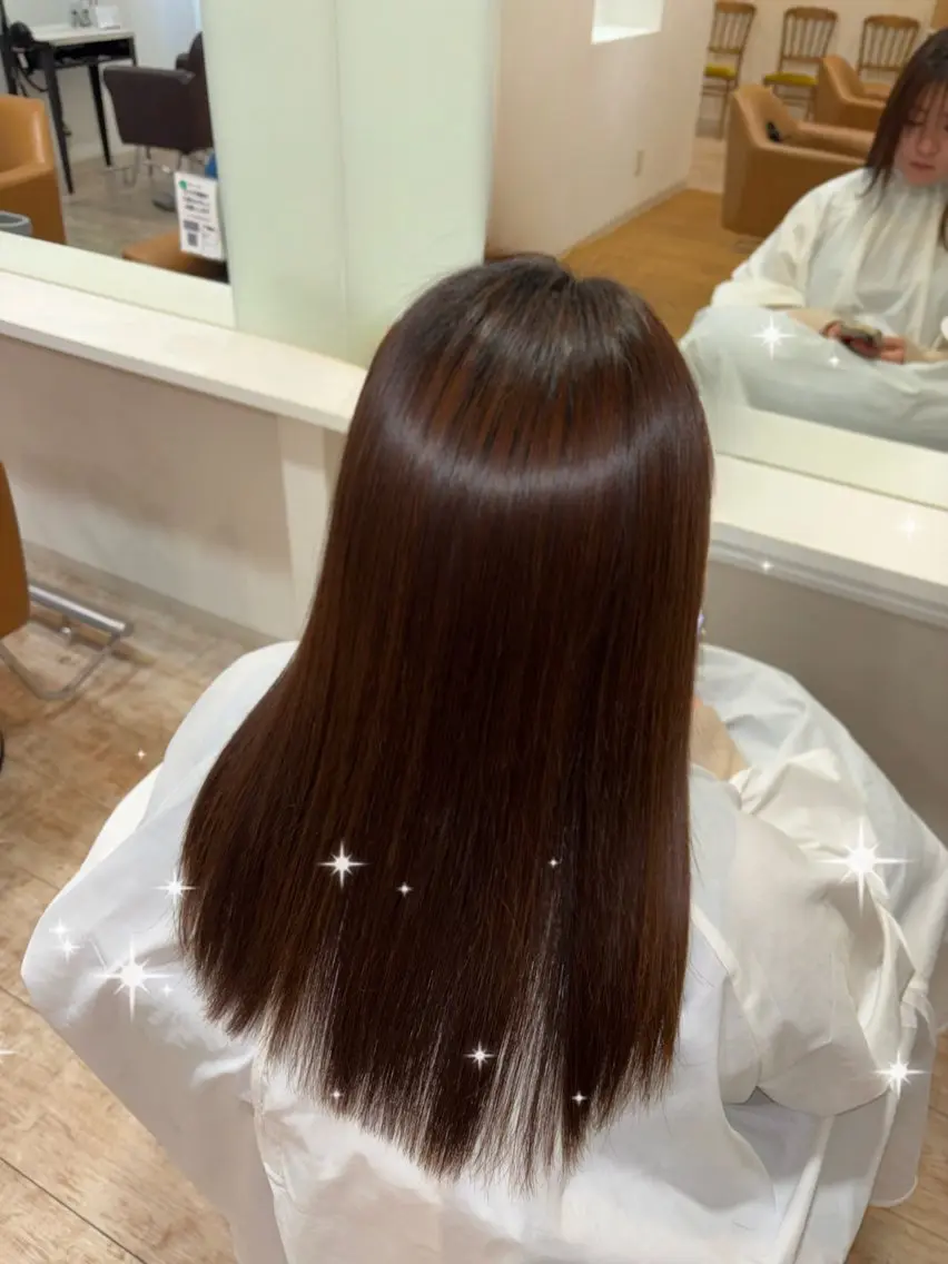 ロング 縮毛矯正 島崎 夏希のヘアスタイル