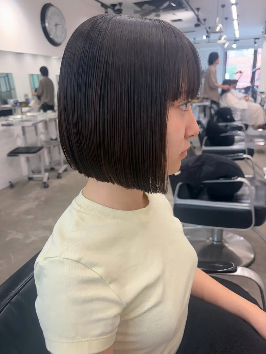 ショート ボブ カット トリートメント 韓国ヘア🇰🇷 HINAのヘアスタイル