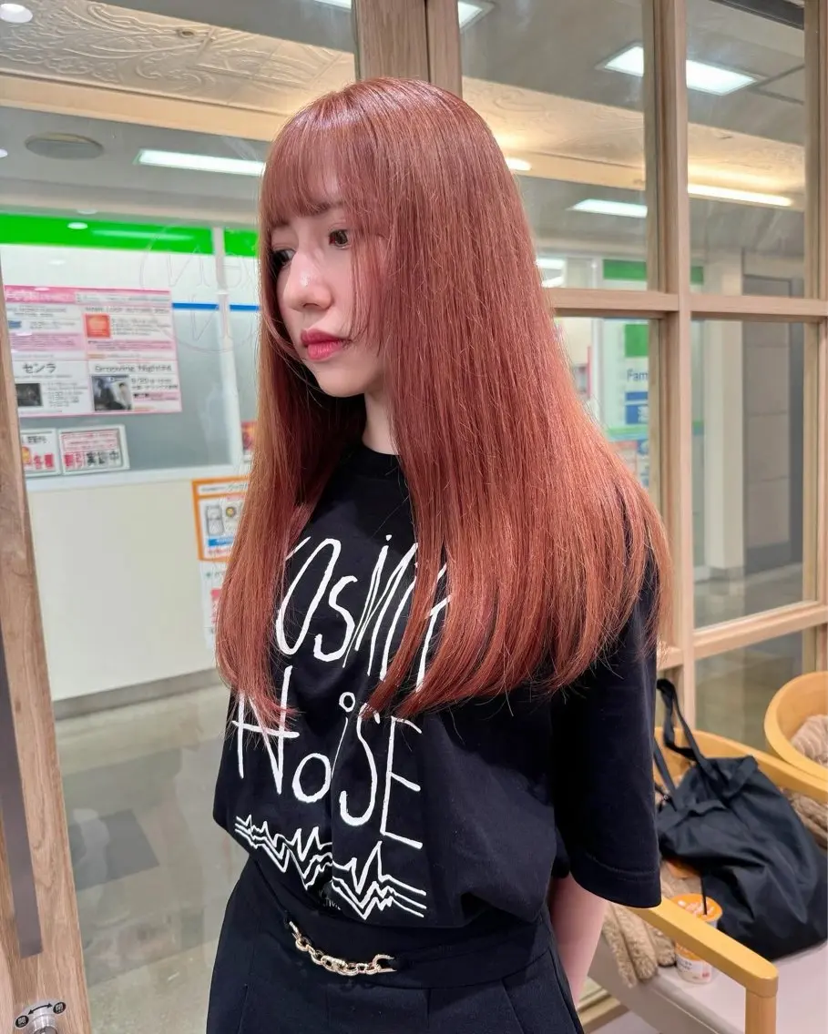 ロング カラー ヘアカラー 💛ブリーチカラー /ブリーチ縮毛💛のヘアスタイル