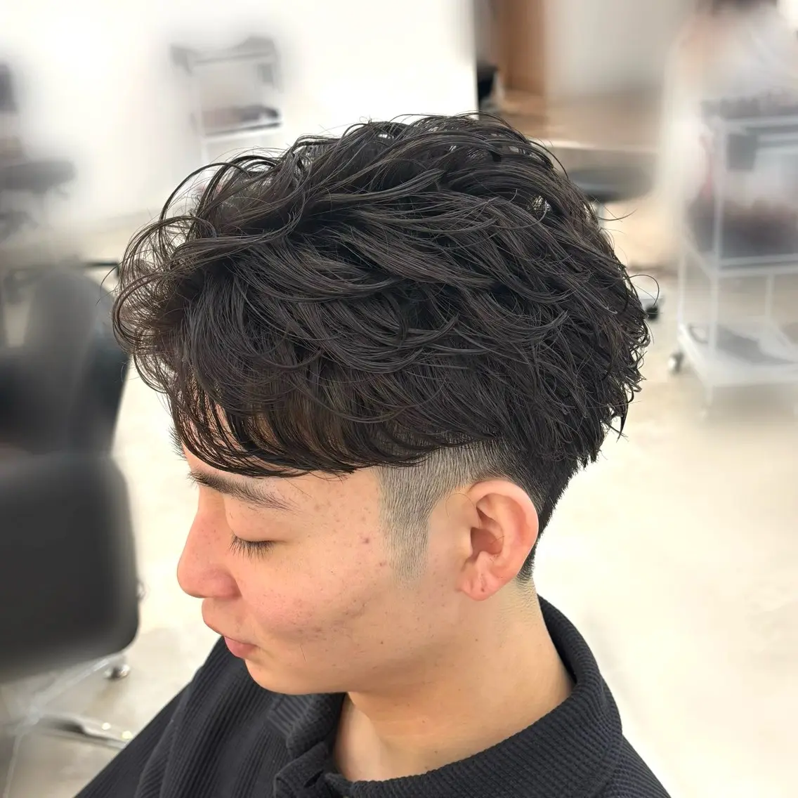 ショート パーマ メンズ カット パーマ misaki_ soso.のヘアスタイル
