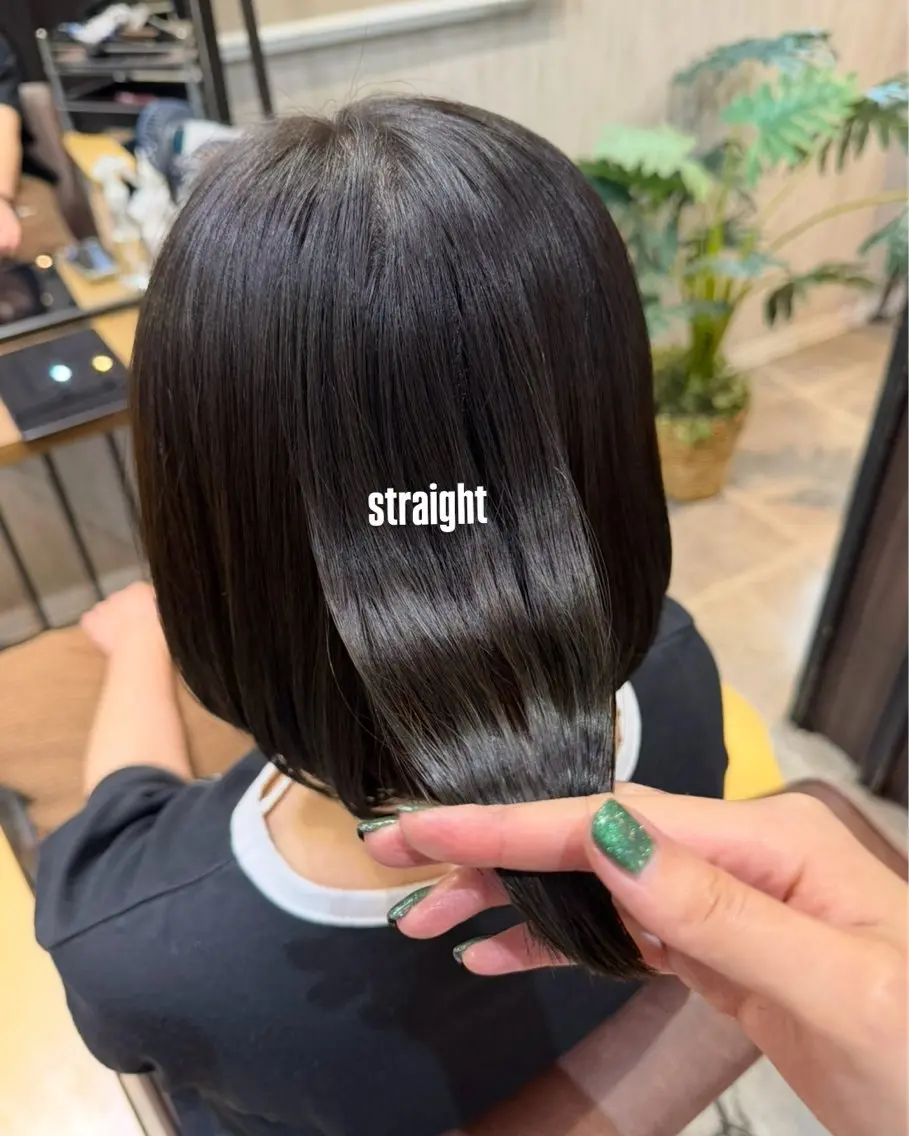 ミディアム ボブ カット 縮毛矯正 NewiGrande 土屋野明のヘアスタイル